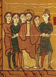 Altarpiece panel showing Christ